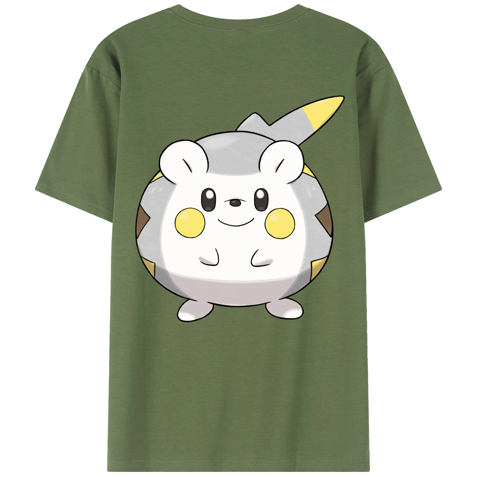 （画像用） ポケットモンスター Pokémon 綿100％ メンズ半袖Tシャツ（バックプリント） 通気性